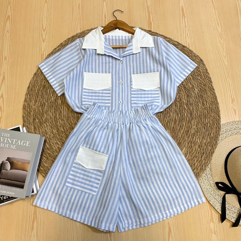 Causal LinenStripes Women Co-Ord Sets